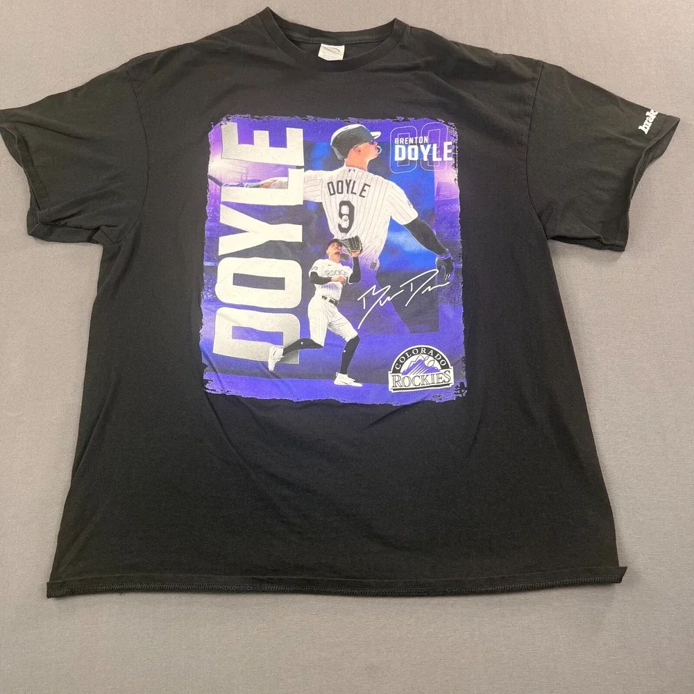 Colorado Rockies Brenton Doyle #9‎ Shirt Mens XL Black Delta MLB Baseball Sports